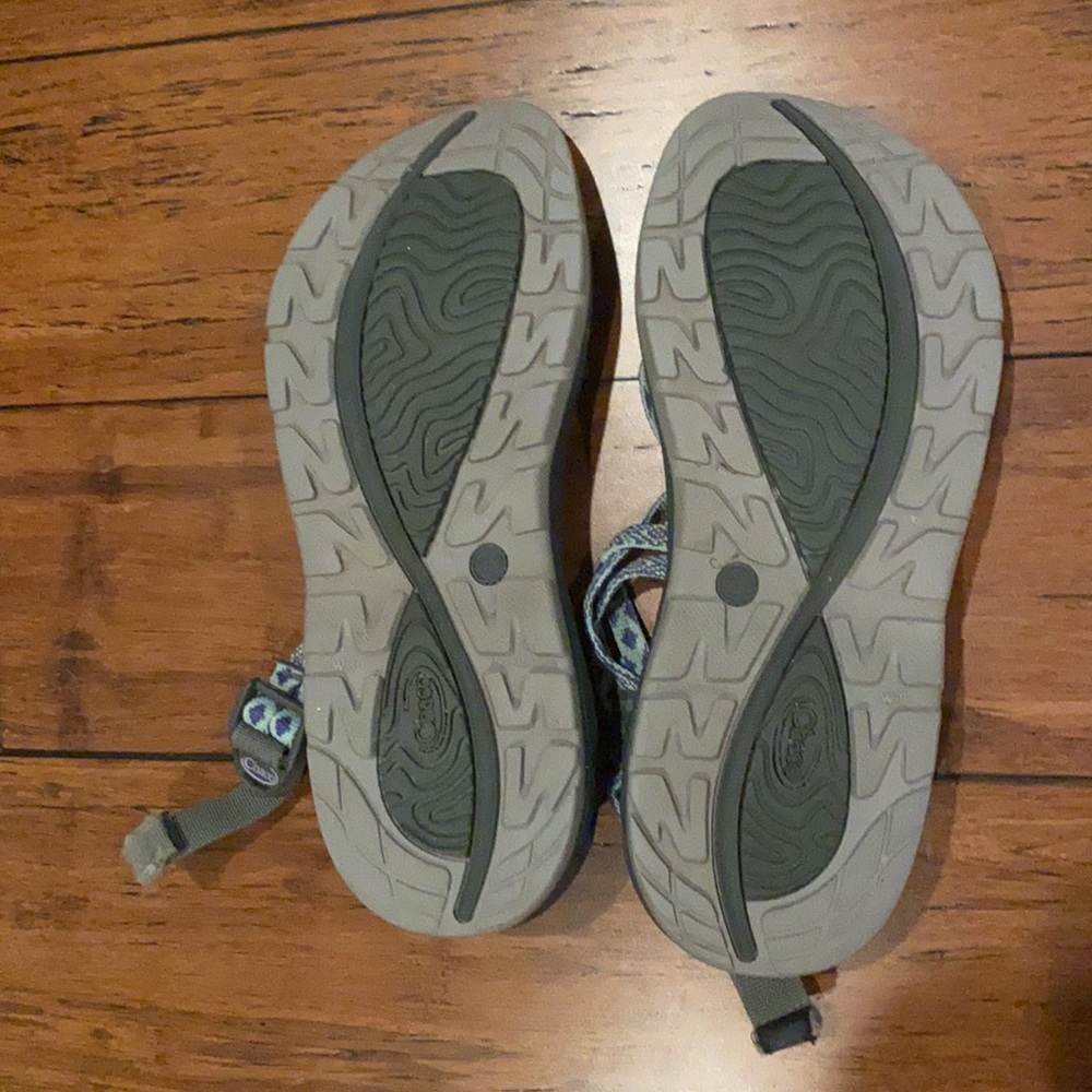 Blue Pattern Two-Strap Chaco’s With Toe - image 3